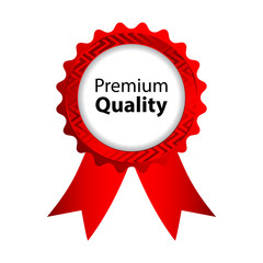 premium quality red badge