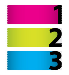 Obraz premium special colored stickers set with numbers