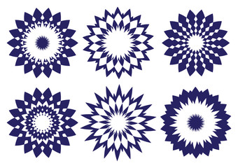 Midnight Blue abstract vector kaleidoscopic design element