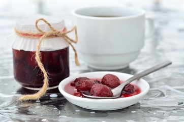 homemade strawberry mulberry jam