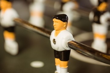 Close up of table football