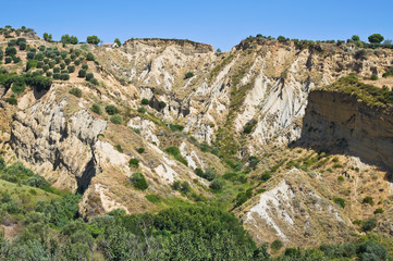 Badlands. Rocca Imperiale. Calabria. Italy.