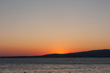 Black sea Sunset in gelenzik city