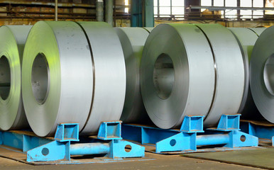 rolls of steel sheet