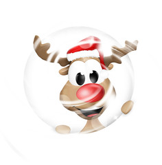 Happy Reindeer Christmas Design