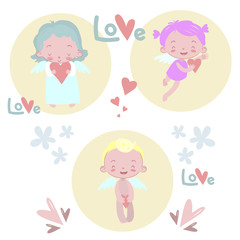 Valentines greeting card. vector illustration