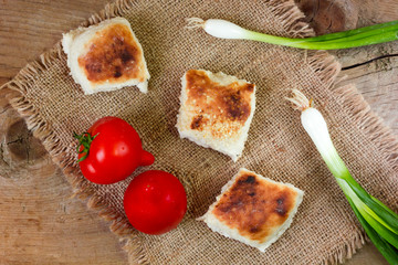 Bread and vegetables