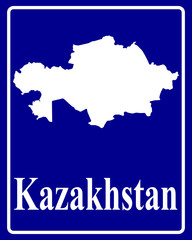 Obraz premium silhouette map of Kazakhstan