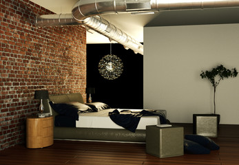 modernes Schlafzimmer Interieur Design