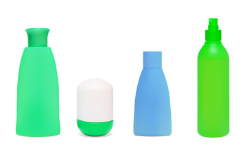 Set of cosmetic bottles. Vector illustration