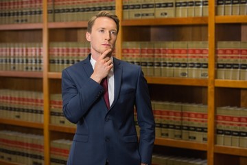 Fototapeta premium Handsome lawyer in the law library