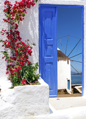 Traditional architecture on Mykonos island, Greece