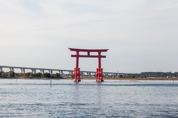 浜名湖　弁天島の鳥居