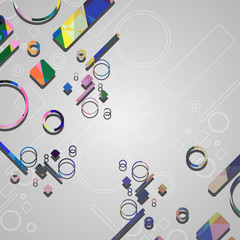 Colorful abstract circles background