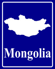 Obraz premium silhouette map of Mongolia