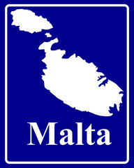 Obraz premium silhouette map of Malta