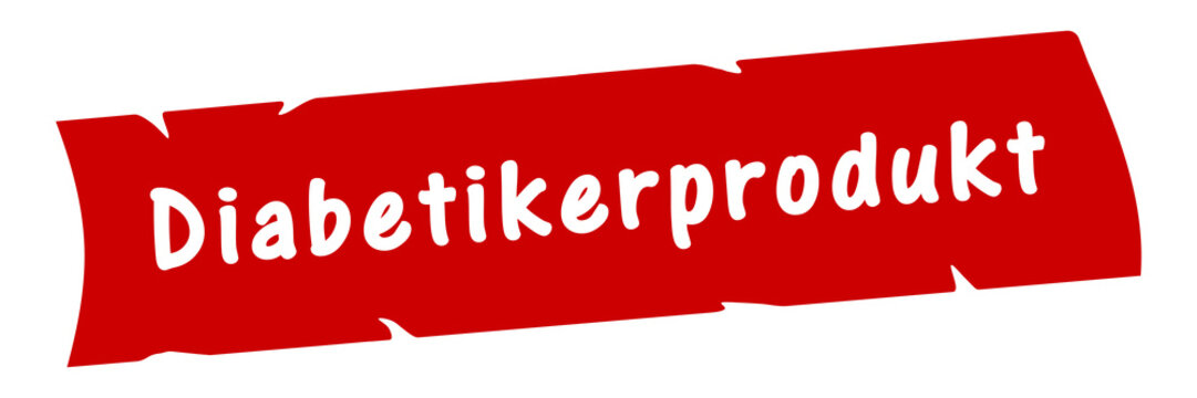 ab8 AufdruckBanner - Diabetikerprodukt - rot 3zu1 g2978