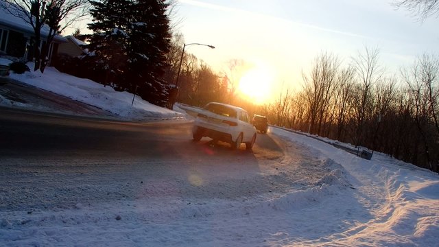 route en hiver