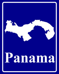 Obraz premium silhouette map of Panama