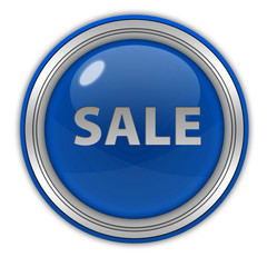 sale circular icon on white background