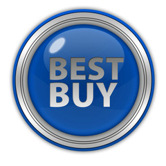Best buy circular icon on white background