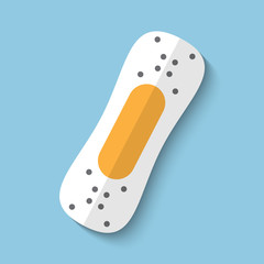 Vector medical plaster flat icon.