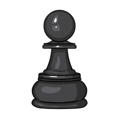 Vector Single Cartoon Chess Figure - Pawn