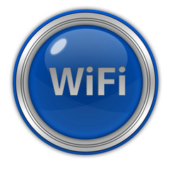 wifi circular icon on white background