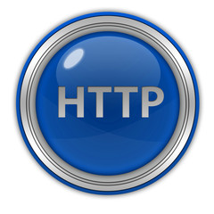 http circular icon on white background