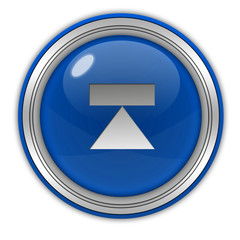 eject circular icon on white background