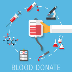 Healthcare vector flat background.