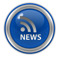 News circular icon on white background
