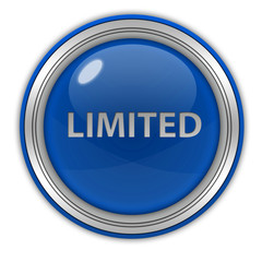 Limited circular icon on white background