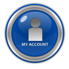 My account circular icon on white background
