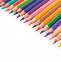 Fototapeta premium Colorful pencil isolated on white background