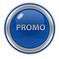 Promo circular icon on white background