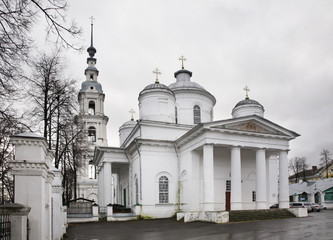 Fototapeta na wymiar Kineshma. Trinity-Assumption cathedral. Ivanovo region. Russia