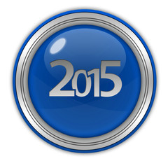 2015  circular icon on white background