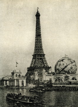Globe Céleste beside the Eiffel Tower (Paris, 1900)