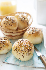 Breakfast buns with seeds