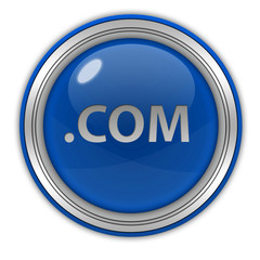 Com circular icon on white background