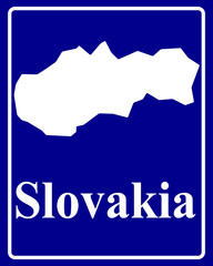 silhouette map of Slovakia