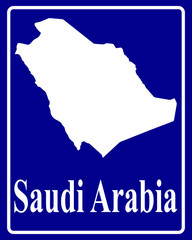 Obraz premium silhouette map of Saudi Arabia