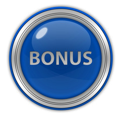 Bonus circular icon on white background