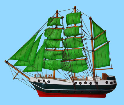 Modell eines Segelschiffs