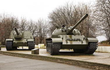 Tanks in Kineshma. Ivanovo region. Russia
