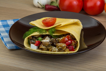 Aubergine pita