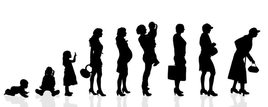 Vector silhouette generation women.