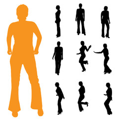 Vector silhouette of a woman.