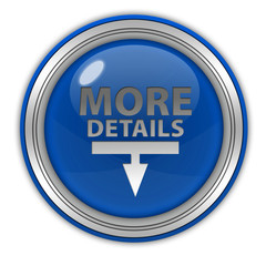More details circular icon on white background